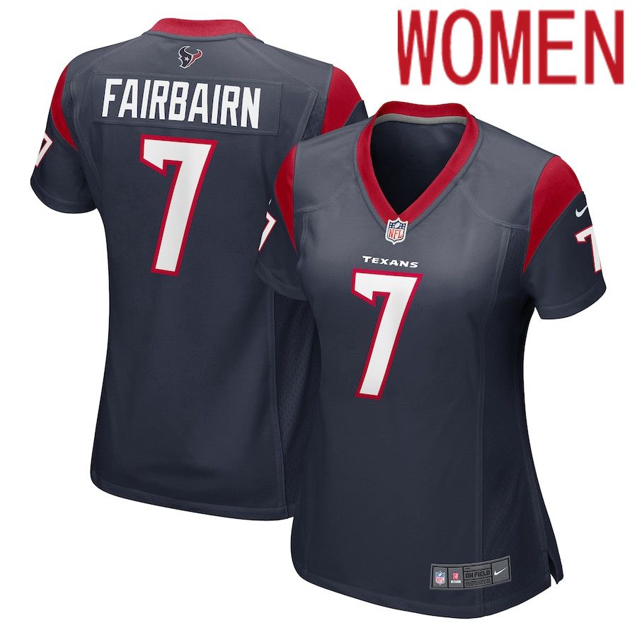 Women Houston Texans #7 Kaimi Fairbairn Nike Navy Game NFL Jersey